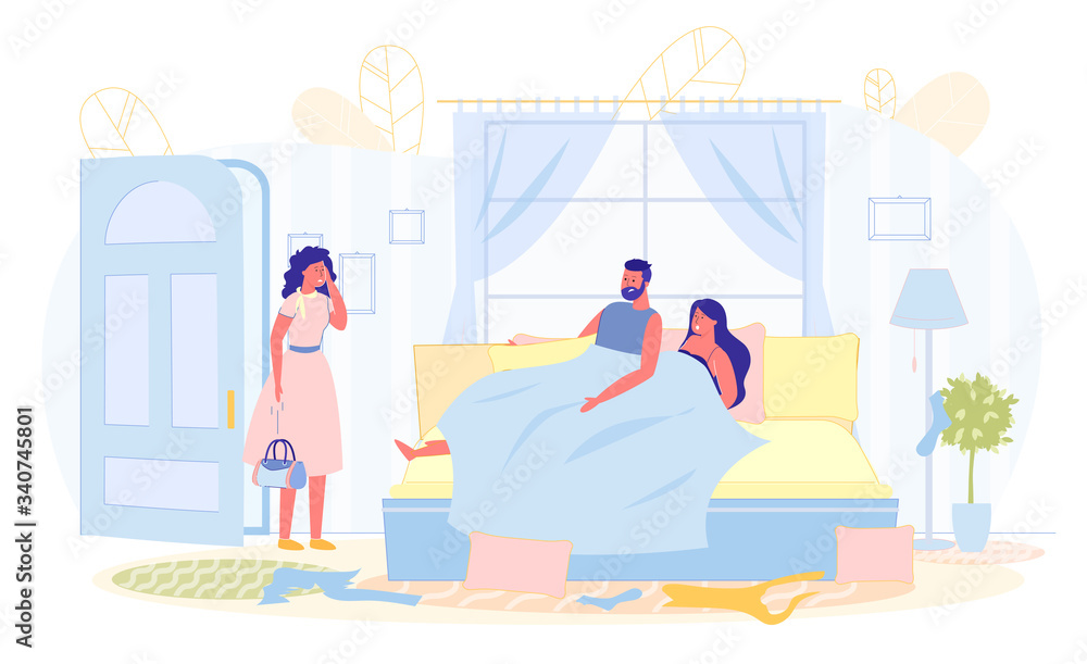 Love Triangle, Wife Catches Husband with Another. Love Triangle, Wife Catches Husband with Another.