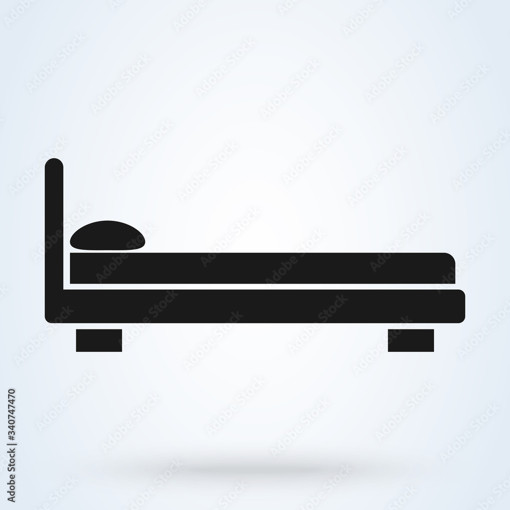 bed pillow and blanket side view. icon simple vector illustration bed pillow and blanket side view. icon simple vector illustration