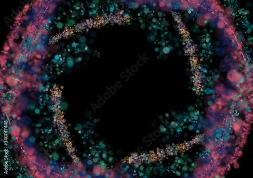 Abstract Colorful Bokeh Digital Circle Art photo