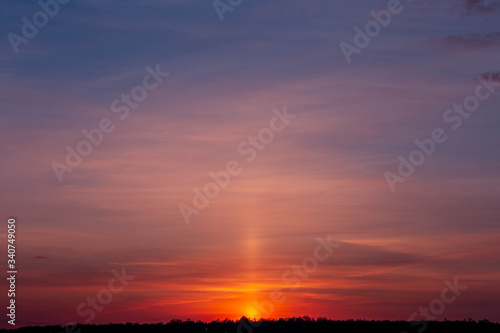 Sunset sky shot in April in Cheboksary in Russia © artem