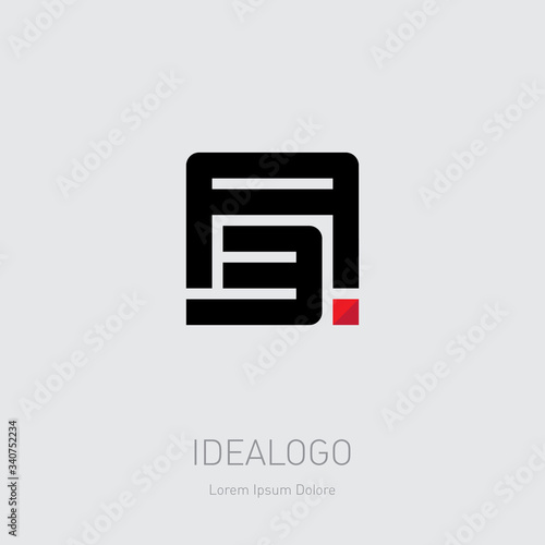 A and number 3 - logo. A3 - logotype. Vector design element or icon with parallel lines.