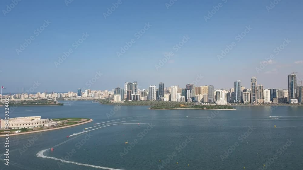 Beatiful genaral view of Sharjah street which is most popular city of UAE Beatiful genaral view of Sharjah street which is most popular city of UAE