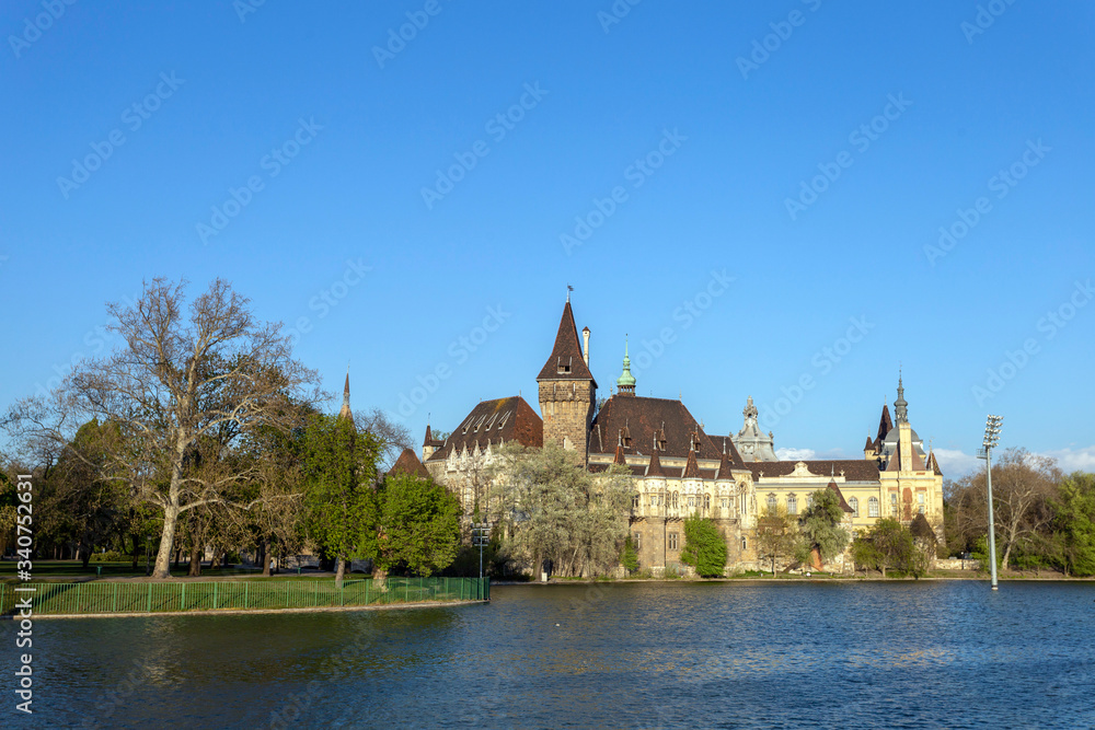 Vajdahunyad Castle in the City Park of Budapest