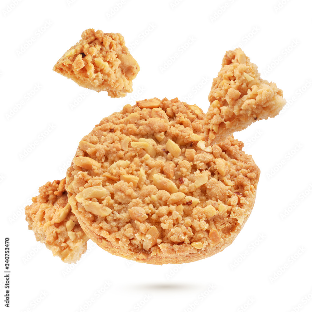 Peanut cookie isolated on white background Peanut cookie isolated on white background