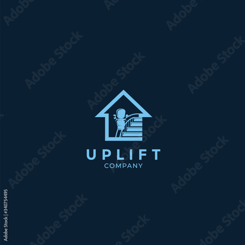 stair lift logo design template