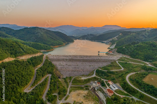 Stubo Rovni lake and dam on river Jablanica, Serbia photo