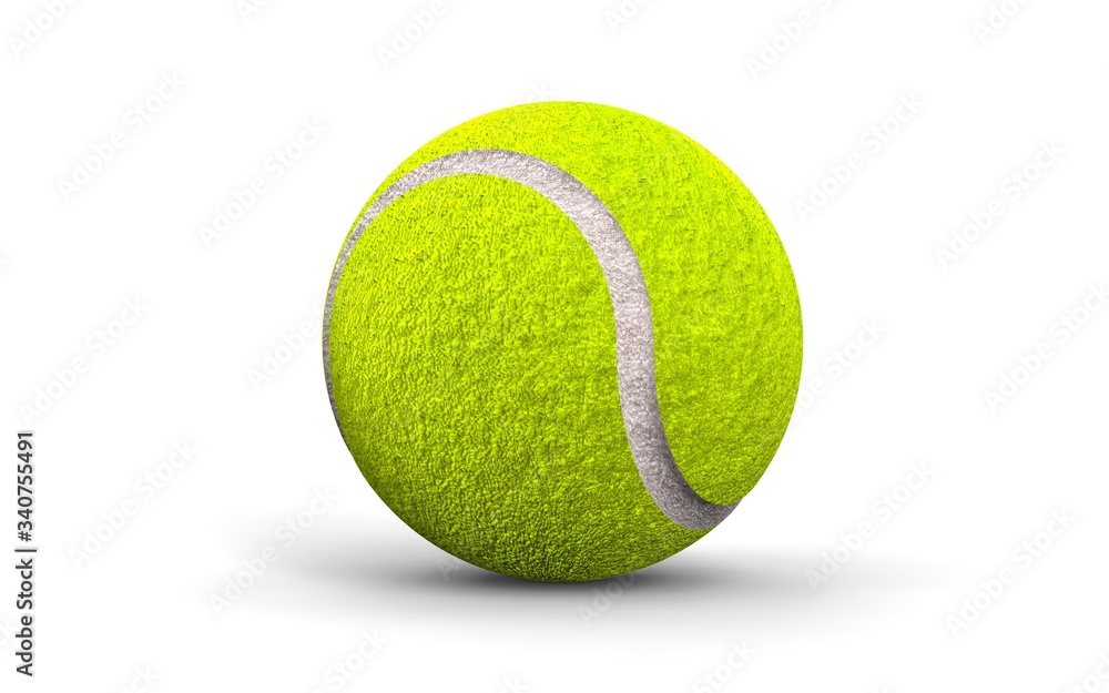 3d illustration of tennis ball isolated