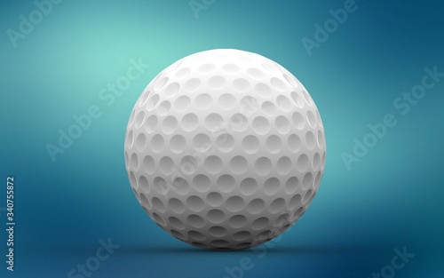 3d illustration of golf ball isolated