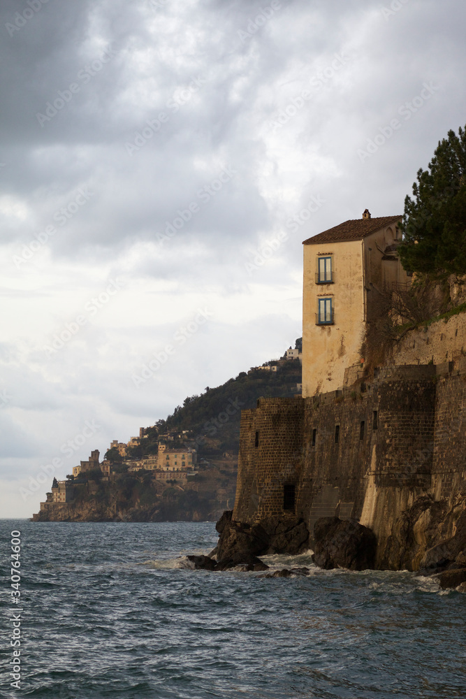 First stormy light on the Amalfi Coast