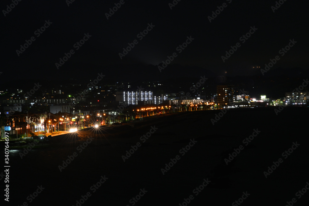 平成町・三春町・馬堀海岸付近の夜景　神奈川県横須賀市の風景