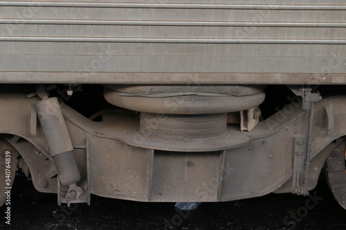 Close up Auto part of Train in Bamgkok Railway Station, Hua Lam Pong, Thailand photo