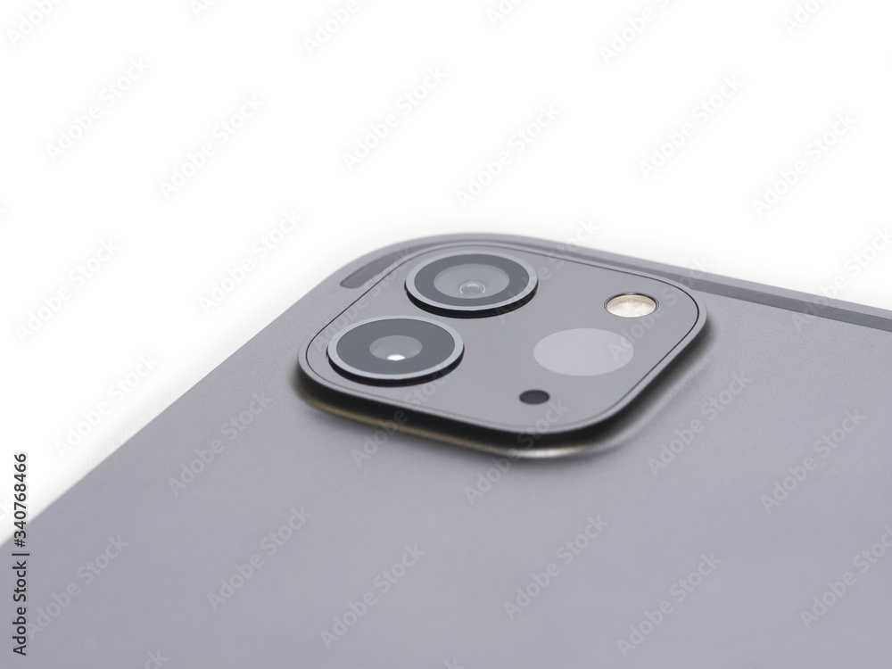 tablet with LIDAR sensor equipped camera for scanning 3d and augmented reality technology