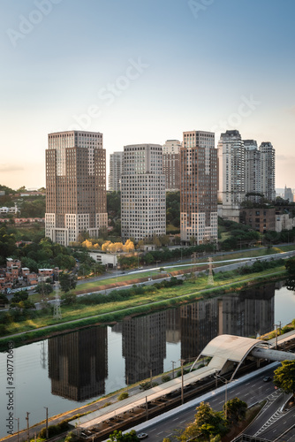 Wallpaper Mural Buildings - Marginal Pinheiros São Paulo SP Torontodigital.ca