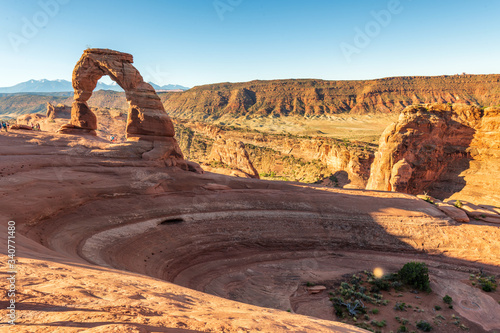 Obraz na plátně Surrounding landscape of Delicate Arch, Arches National Park, USA