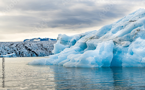 Icebergs in the Jokulsarlon Glacier Lagoon  Iceland 