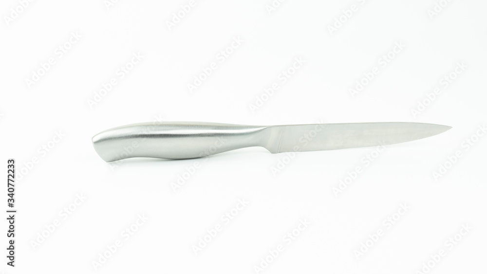 Cooking knives stainless steel material isolated on white background, Blank for design. Front view Blank for design.. Cooking knives stainless steel material isolated on white background, Blank for design. Front view Blank for design..