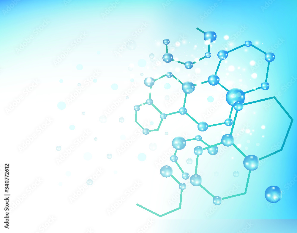 Fototapeta premium abstract background with the chemical formula of the chloroquine molecule