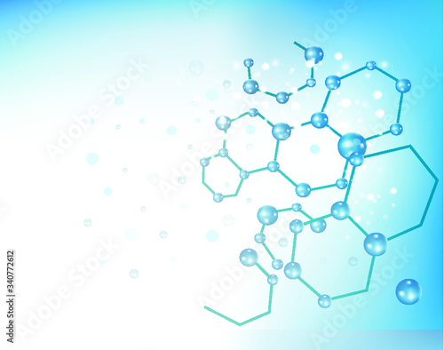 abstract background with the chemical formula of the chloroquine molecule