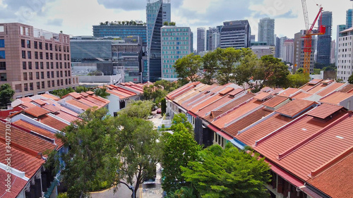 Photography Emerald Hill aerial view in Singapore