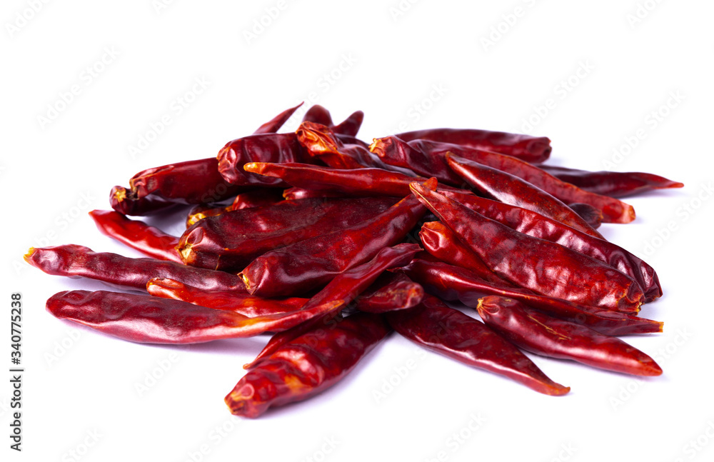 Sichuan facing heaven dry China hot pepper pod in white Sichuan facing heaven dry China hot pepper pod in white