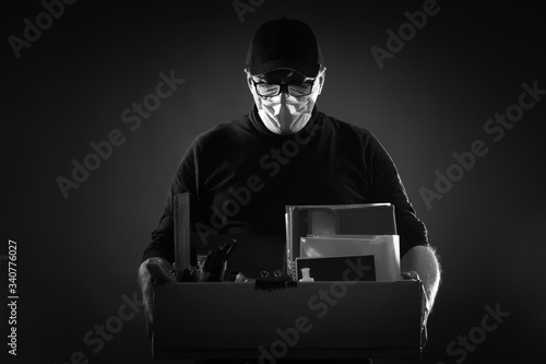 Black and white photo on th...
