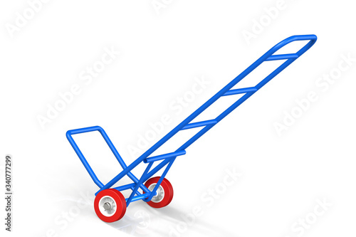 The cart for transportation of goods. 3D render