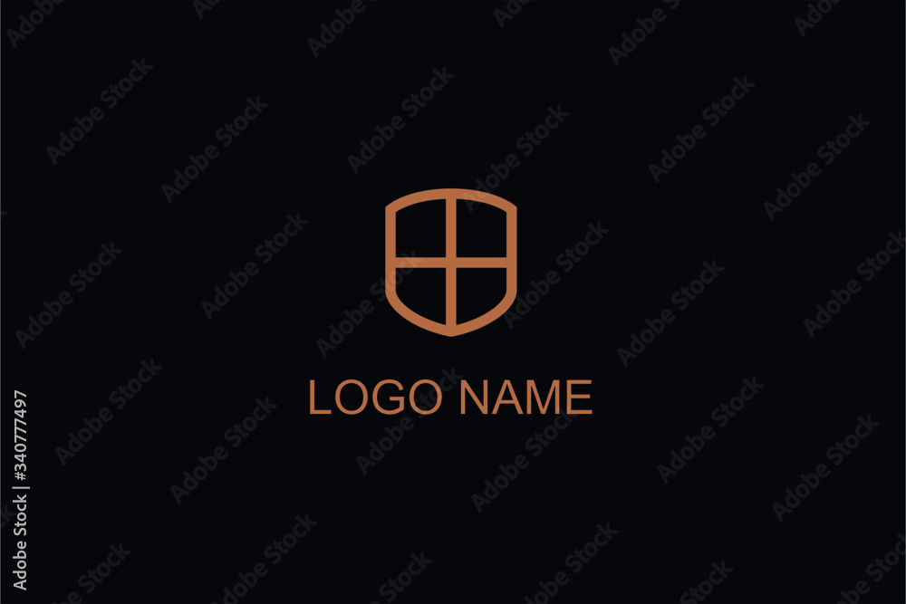 Fototapeta premium logo brand shield icon vector logotype