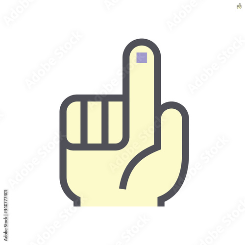 Finger prick sample collecting vector icon consist of fingertip, hand, blood drop sampling for health care, medical i.e. blood sugar glucose test.  Analysis for diabetic patient or diabetic. 48x48 px