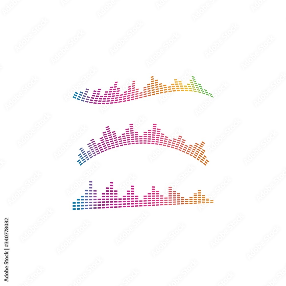 Sound waves vector illustration Sound waves vector illustration