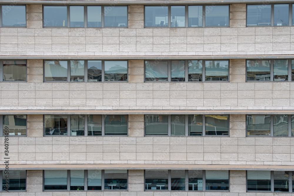 Building facade in Barcelona. Architecture in Spain Building facade in Barcelona. Architecture in Spain