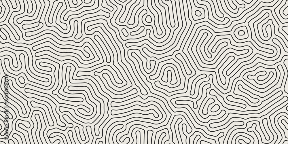 Vector seamless black and white wavy organic rounded shapes pattern. Abstract background Vector seamless black and white wavy organic rounded shapes pattern. Abstract background