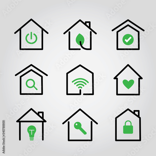 Stay at Home icon vector flat illustration. Coronavirus, COVID 19 Quarantine and protection logo.