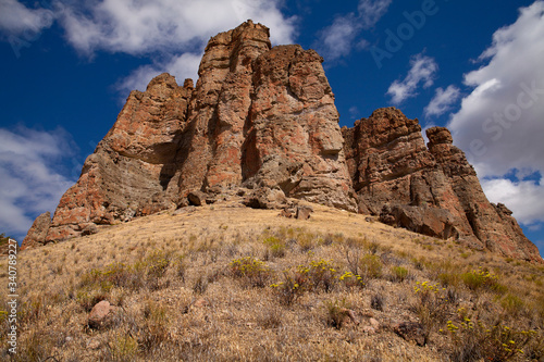 Palisades rock formations at John Day Fossil Beds National Monument in Oregon