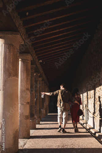 Exploring the Streets of Pompeii. 
