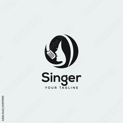 awesome modern singer or choir logo template	
