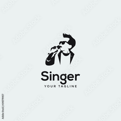 awesome modern singer or choir logo template	
