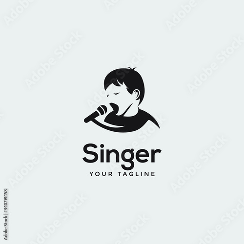 awesome modern singer or choir logo template	
