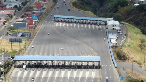 Tollboth over Route 27 in Escazu Costa Rica. photo