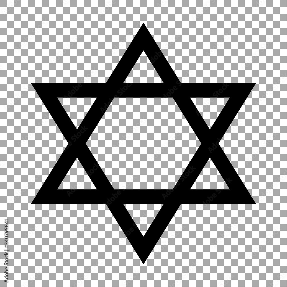Star of David icon isolated on transparent background. Religious symbol. Vector illustration Star of David icon isolated on transparent background. Religious symbol. Vector illustration