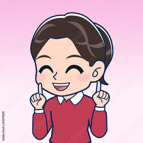 Wallpaper Mural 赤い服を着た女の子 Torontodigital.ca