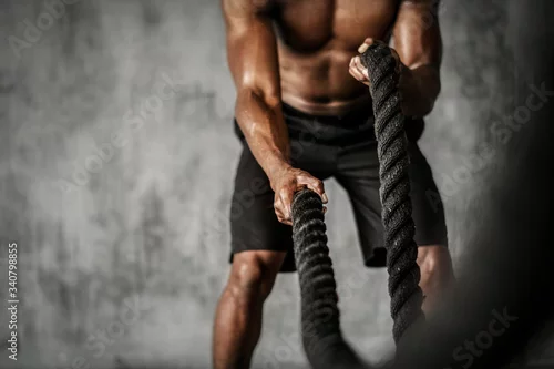 Obraz Battle ropes exercise