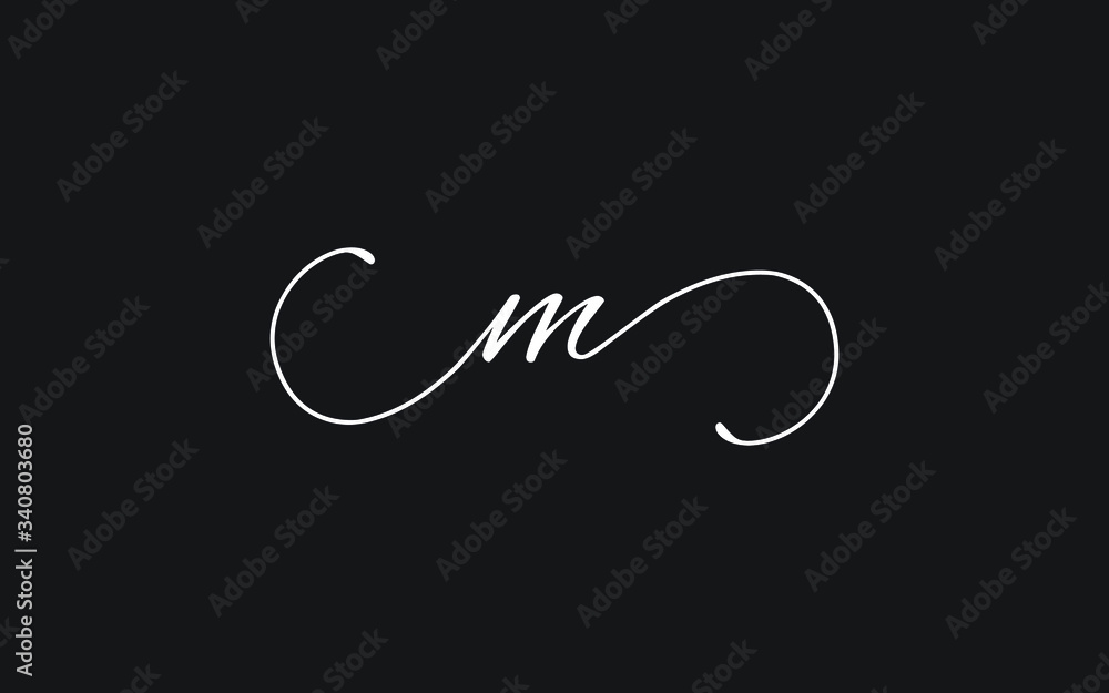 m Lowercase Letter Cursive Icon or Logo design, Vector Template m Lowercase Letter Cursive Icon or Logo design, Vector Template