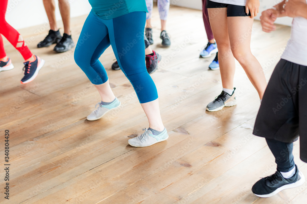 Naklejka premium Dance class at the gym