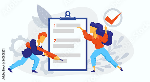 Rules vector illustration. Business ethics regulations. Checklist.