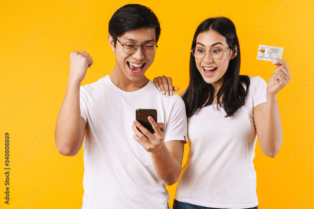 Portrait of a beautiful young asian couple