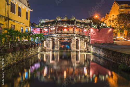 Hoi An Town - View of the Japanese Bridge in Hoi An. Vietnam, Unesco World Heritage Site. 