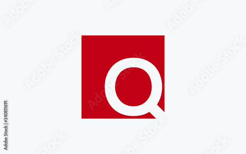 Q Uppercase Letter Icon or Logo design, Vector Template