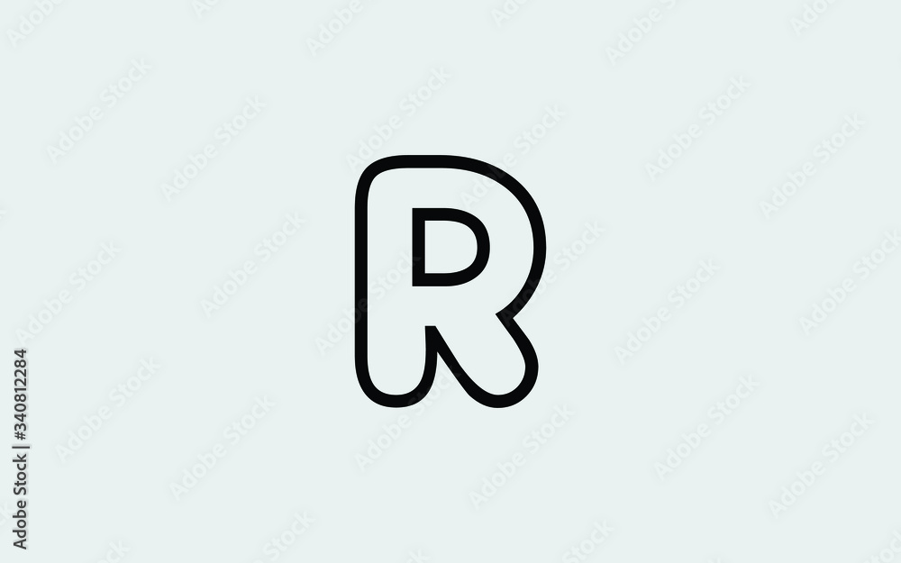 R Uppercase Letter Icon or Logo design, Vector Template R Uppercase Letter Icon or Logo design, Vector Template