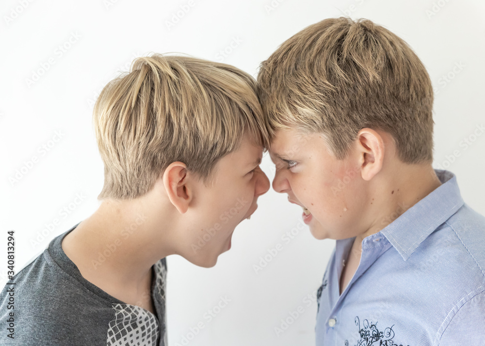 boys are fighting. bullying at school. the boy is attacking week boy. boys screaming at each other boys are fighting. bullying at school. the boy is attacking week boy. boys screaming at each other