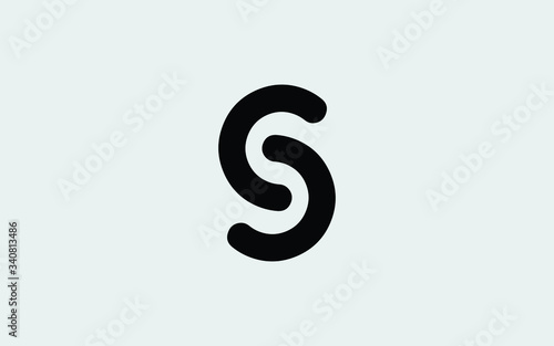 S or SS Uppercase Letter Icon or Logo design, Vector Template